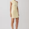 Alyn mini-jurk met gedrapte schouderbandjes – Lemon Alyn mini-jurk met gedrapte schouderbandjes – Lemon