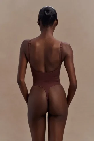 Alyssa rugloze shapewear bodysuit – Espresso