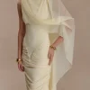 Amandine gerimpelde slinky maxi-jurk – Lemon Amandine gerimpelde slinky maxi-jurk – Lemon