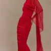 Amandine gerimpelde slinky maxi-jurk – Ruby Amandine gerimpelde slinky maxi-jurk – Ruby