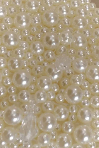 Amara Pearl Teardrop Beaded Bag – Wit Amara Pearl Teardrop Beaded Bag – Wit