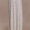 Amaris geplooide maxi-rok met plooien – bloemenprint