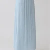 Amaris geplooide maxi-rok met plooien – lichtblauw