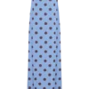 Amaya strapless chiffon maxi-jurk – blauw met stippen Amaya strapless chiffon maxi-jurk – blauw met stippen