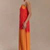 Amaya strapless chiffon maxi-jurk – Koi Orchid-print Amaya strapless chiffon maxi-jurk – Koi Orchid-print