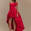 Amelia Bubble maxi-jurk – Robijnrood Amelia Bubble maxi-jurk – Robijnrood