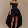 Amelia Bubble maxi-jurk – Zwart