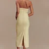 Amelita Suiting halter midi-jurk – Pale Lemon Amelita Suiting halter midi-jurk – Pale Lemon
