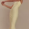 Amelita Suiting halter midi-jurk – Pale Lemon Amelita Suiting halter midi-jurk – Pale Lemon