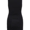 Amia Slinky mouwloze mini-jurk met hardware – Zwart