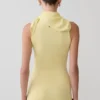 Amilee gebreide mini-jurk met sjaal – Lemon Amilee gebreide mini-jurk met sjaal – Lemon