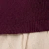 Amirose midi-jurk van gebreid materiaal met ruches – Pruim Amirose midi-jurk van gebreid materiaal met ruches – Pruim