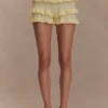 Amy gebreide bloomers met ruches – Lemon Amy gebreide bloomers met ruches – Lemon