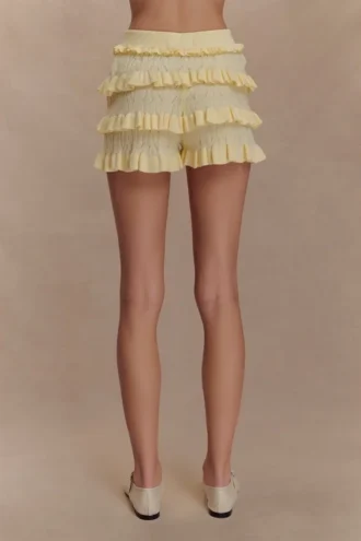 Amy gebreide bloomers met ruches – Lemon