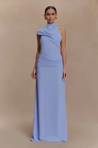 Analia chiffon maxi-jurk – lila