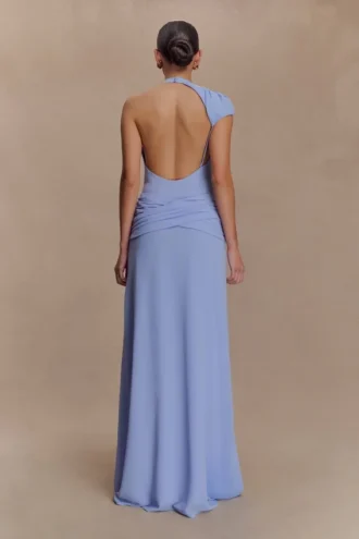 Analia chiffon maxi-jurk – lila