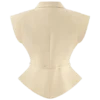 Andina linnen top met korte mouwen – naturel beige Andina linnen top met korte mouwen – naturel beige
