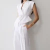 Andina linnen top met korte mouwen – Wit Andina linnen top met korte mouwen – Wit
