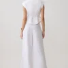 Andina linnen top met korte mouwen – Wit Andina linnen top met korte mouwen – Wit
