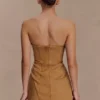 Andy mini-jurk van imitatiesuède – Camel