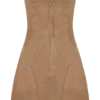 Andy mini-jurk van imitatiesuède – Camel