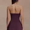 Anette Bandage gebreide strapless top – Chocolade