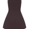 Anette Bandage gebreide strapless top – Chocolade