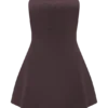 Anette Bandage gebreide strapless top – Chocolade