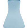 Anette bandage-gebreide strapless top – hemelsblauw