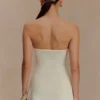 Anette bandage-gebreide strapless top – ivoor Anette bandage-gebreide strapless top – ivoor