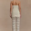 Anette bandage-gebreide strapless top – ivoor Anette bandage-gebreide strapless top – ivoor