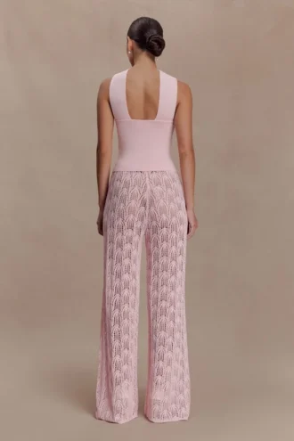 Glinda gehaakte broek – Babyroze
