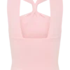 Angelika gebreide top met gedraaide voorkant – Babyroze Angelika gebreide top met gedraaide voorkant – Babyroze