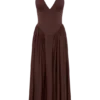 Angelina scuba halter midi-jurk – Chocolade Angelina scuba halter midi-jurk – Chocolade