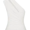Anna modale top met één schouder – Wit Anna modale top met één schouder – Wit