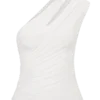 Anna modale top met één schouder – Wit Anna modale top met één schouder – Wit