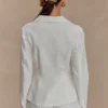 Annalee katoenen shirt met kralen en strik – Wit Annalee katoenen shirt met kralen en strik – Wit