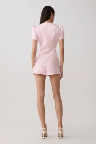 Anne satijnen minishort – lichtroze
