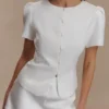 Anne satijnen minishort – Wit Anne satijnen minishort – Wit