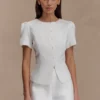 Anne satijnen minishort – Wit Anne satijnen minishort – Wit