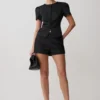 Anne satijnen minishort – Zwart Anne satijnen minishort – Zwart