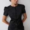 Anne satijnen minishort – Zwart Anne satijnen minishort – Zwart
