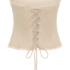 Annie strapless linnen top met strik aan de achterkant – Natuur Annie strapless linnen top met strik aan de achterkant – Natuur