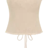 Annie strapless linnen top met strik aan de achterkant – Natuur Annie strapless linnen top met strik aan de achterkant – Natuur