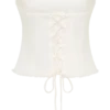Annie strapless linnen top met strik aan de achterkant – Wit Annie strapless linnen top met strik aan de achterkant – Wit