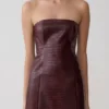 Anouk mini-jurk van imitatieleer zonder bandjes – Merlot Anouk mini-jurk van imitatieleer zonder bandjes – Merlot