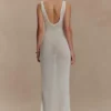 Ari-maxi-jurk van gebreid garen – Wit Ari-maxi-jurk van gebreid garen – Wit