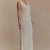 Ari-maxi-jurk van gebreid garen – Wit Ari-maxi-jurk van gebreid garen – Wit