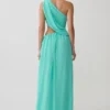 Aria chiffon maxi-jurk met uitsnijdingen – Lagoon Aria chiffon maxi-jurk met uitsnijdingen – Lagoon