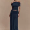 Arna mesh maxi-rok – middernachtblauw Arna mesh maxi-rok – middernachtblauw